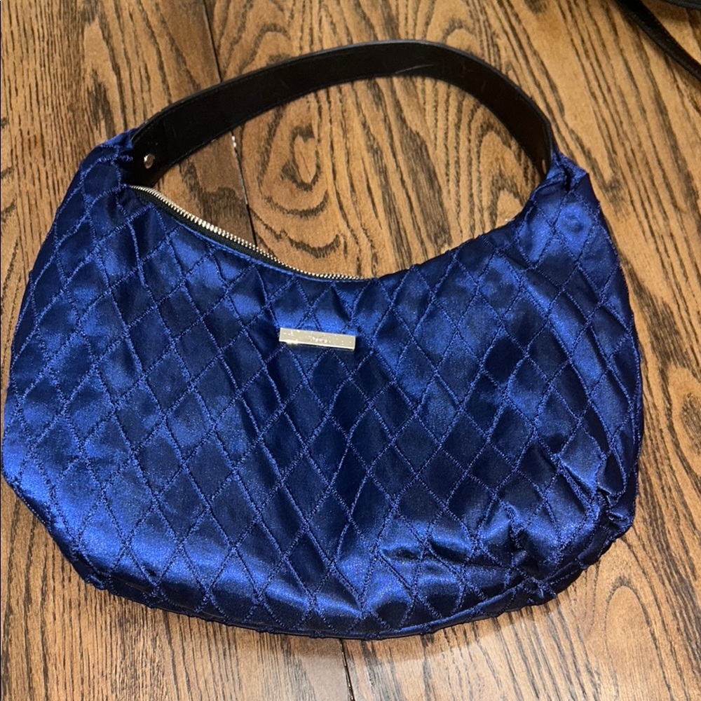 Royal Blue Quilted shoulder purse